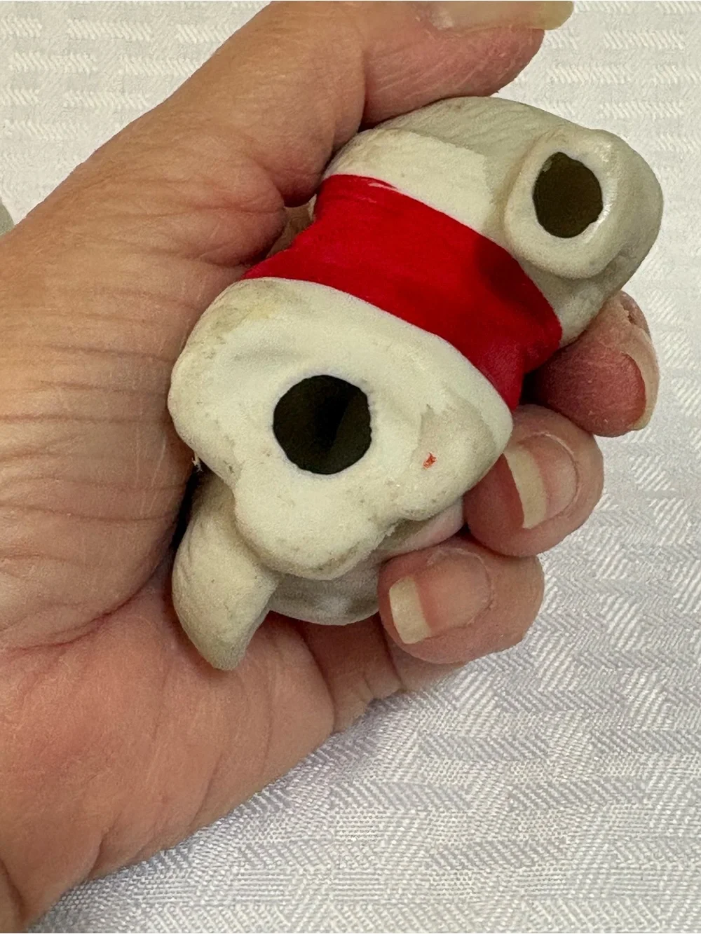 Vintage Festive Red Mice Figurine Set